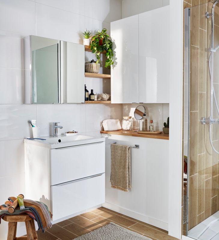 Szafka pod umywalkę GoodHome Imandra wisząca 60 cm biała
