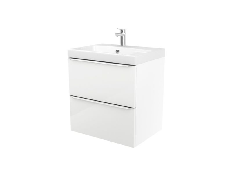 Szafka pod umywalkę GoodHome Imandra wisząca 60 cm biała