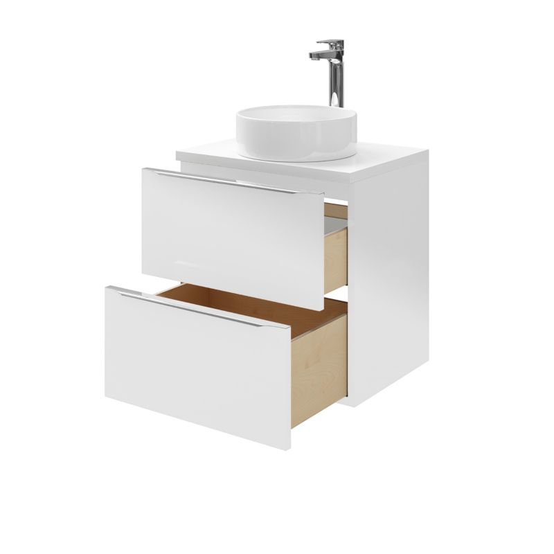 Szafka pod umywalkę GoodHome Imandra wisząca 60 cm biała