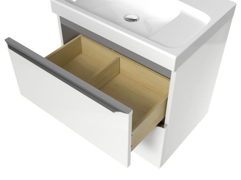 Szafka pod umywalkę GoodHome Imandra wisząca 60 cm biała