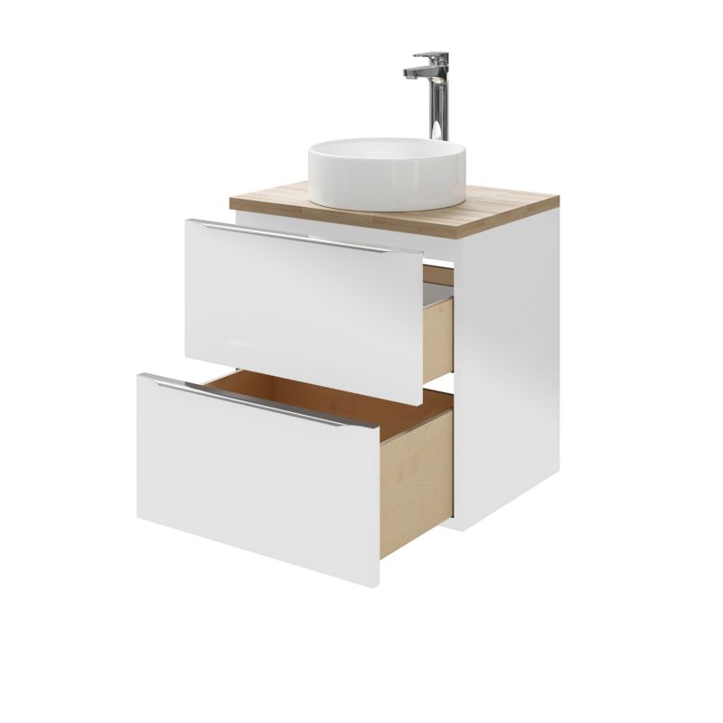 Szafka pod umywalkę GoodHome Imandra wisząca 60 cm biała