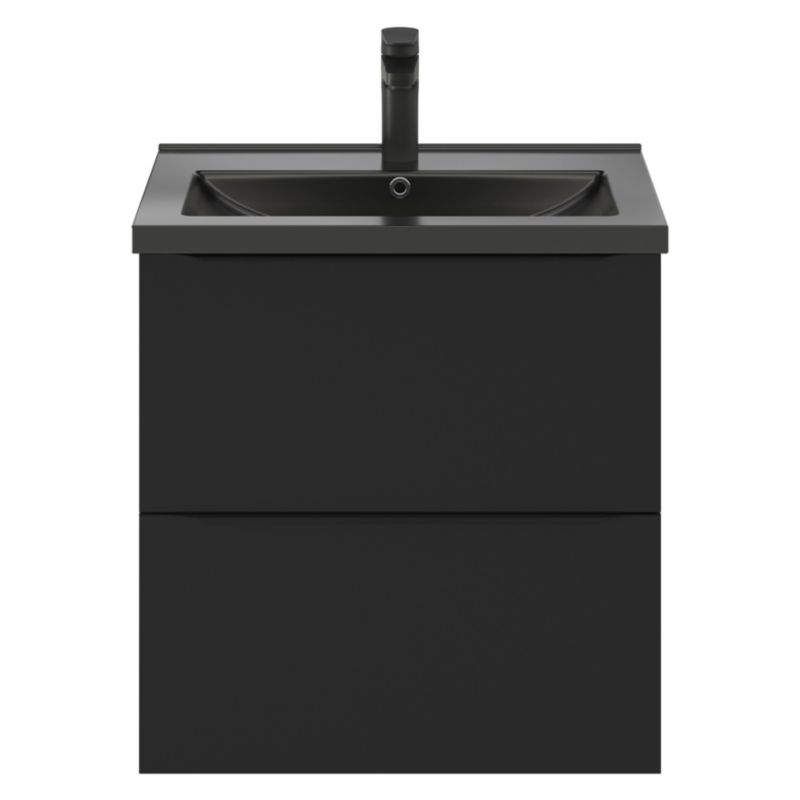 Szafka pod umywalkę GoodHome Imandra wisząca 60 cm czarny mat