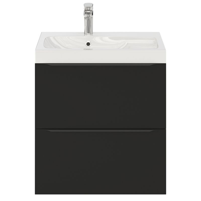 Szafka pod umywalkę GoodHome Imandra wisząca 60 cm czarny mat