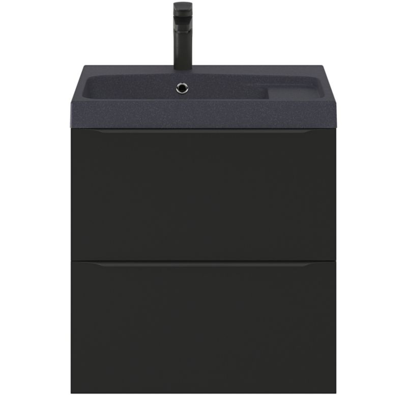 Szafka pod umywalkę GoodHome Imandra wisząca 60 cm czarny mat