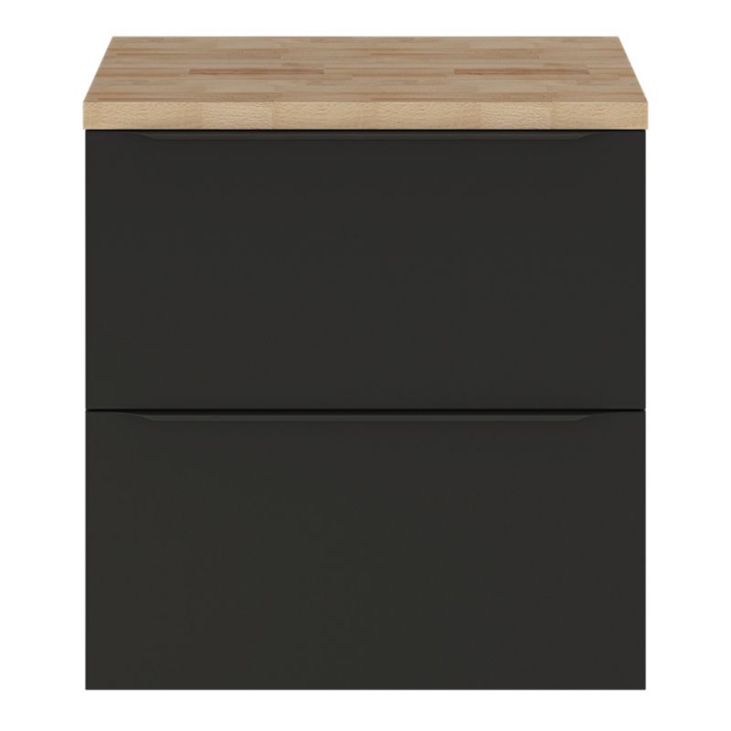 Szafka pod umywalkę GoodHome Imandra wisząca 60 cm czarny mat