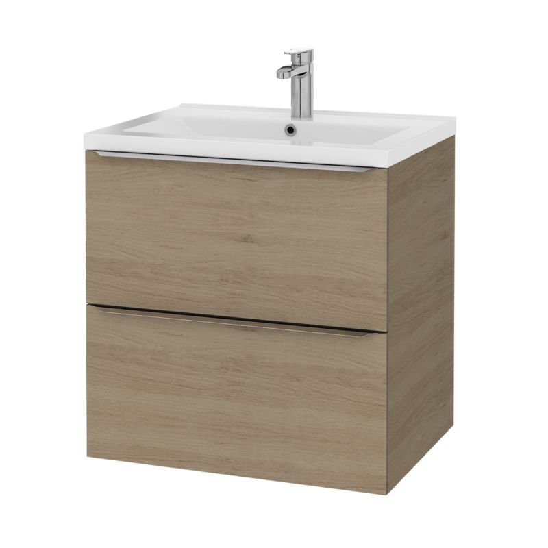 Szafka pod umywalkę GoodHome Imandra wisząca 60 cm dąb