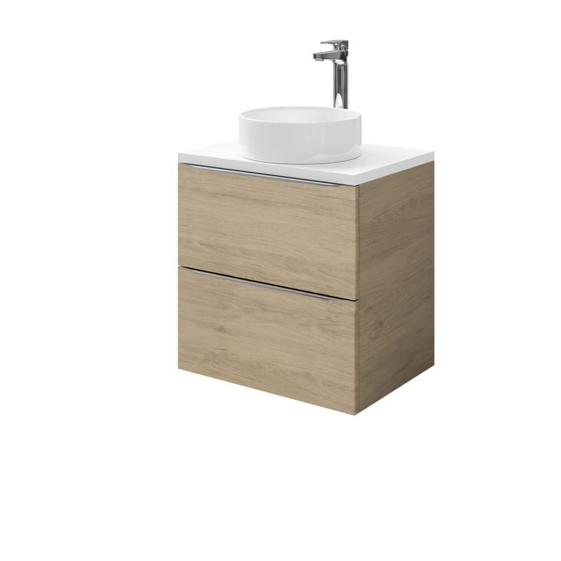 Szafka pod umywalkę GoodHome Imandra wisząca 60 cm dąb