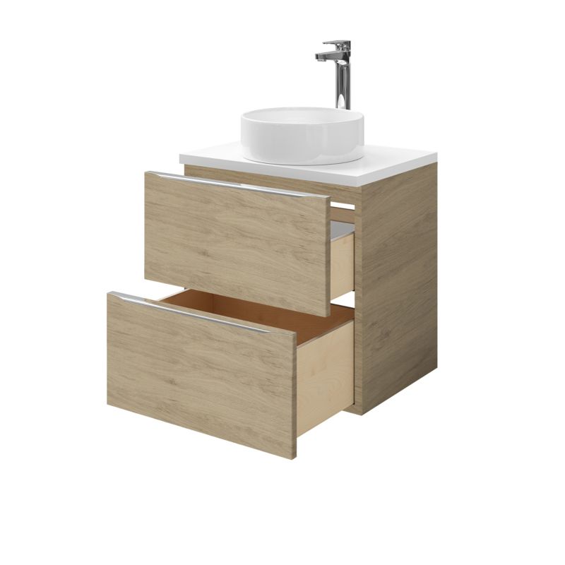 Szafka pod umywalkę GoodHome Imandra wisząca 60 cm dąb