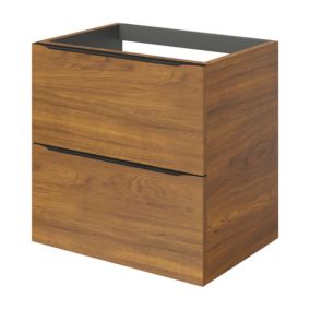 Szafka pod umywalkę Goodhome Imandra wisząca 60 cm orzech