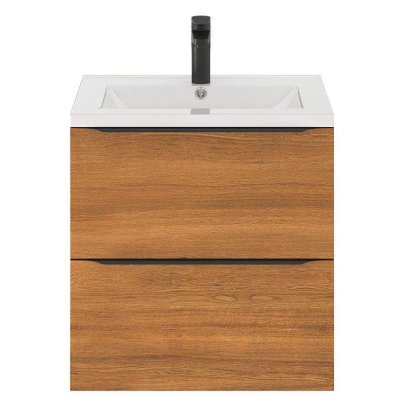 Szafka pod umywalkę Goodhome Imandra wisząca 60 cm orzech