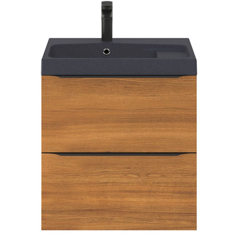 Szafka pod umywalkę Goodhome Imandra wisząca 60 cm orzech