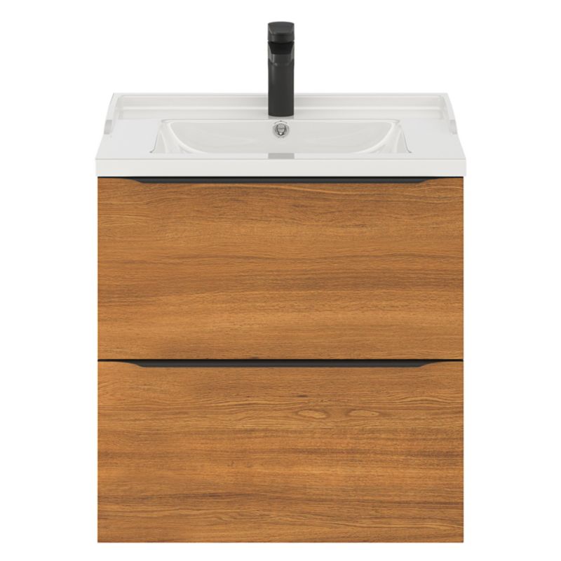 Szafka pod umywalkę Goodhome Imandra wisząca 60 cm orzech