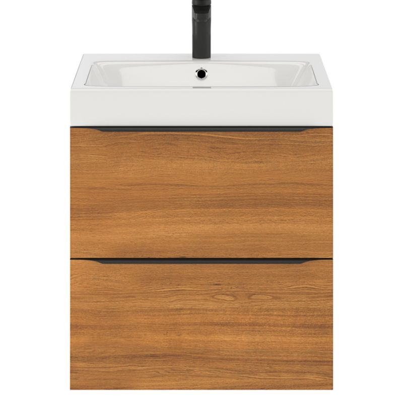 Szafka pod umywalkę Goodhome Imandra wisząca 60 cm orzech