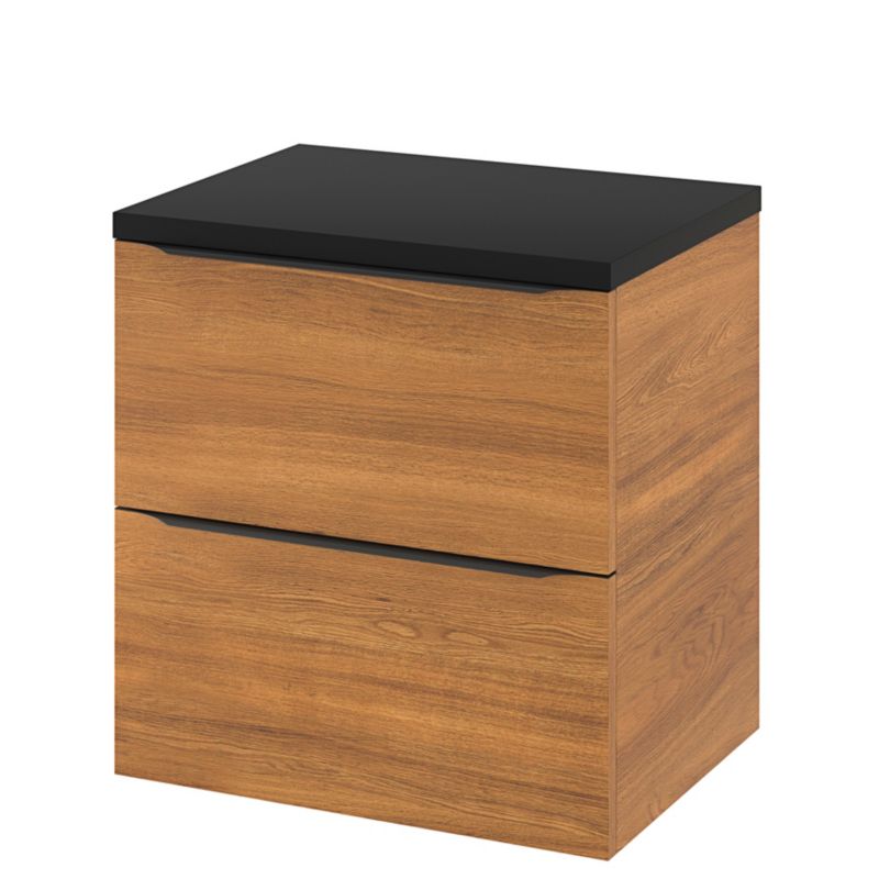 Szafka pod umywalkę Goodhome Imandra wisząca 60 cm orzech