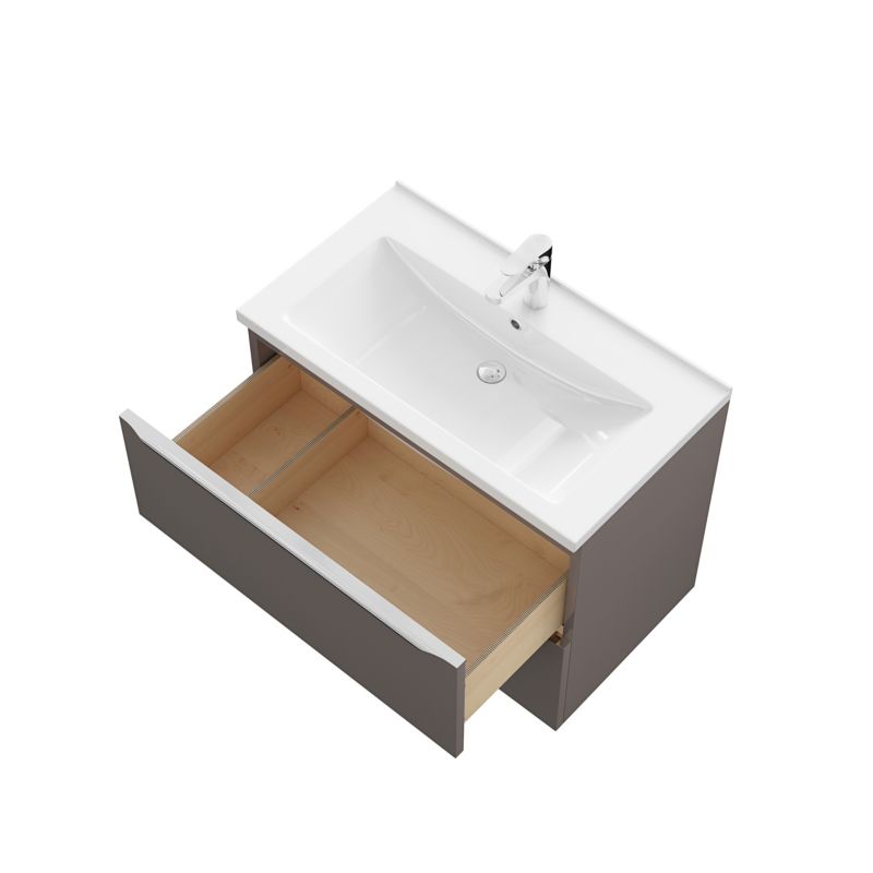 Szafka pod umywalkę GoodHome Imandra wisząca 80 cm antracyt