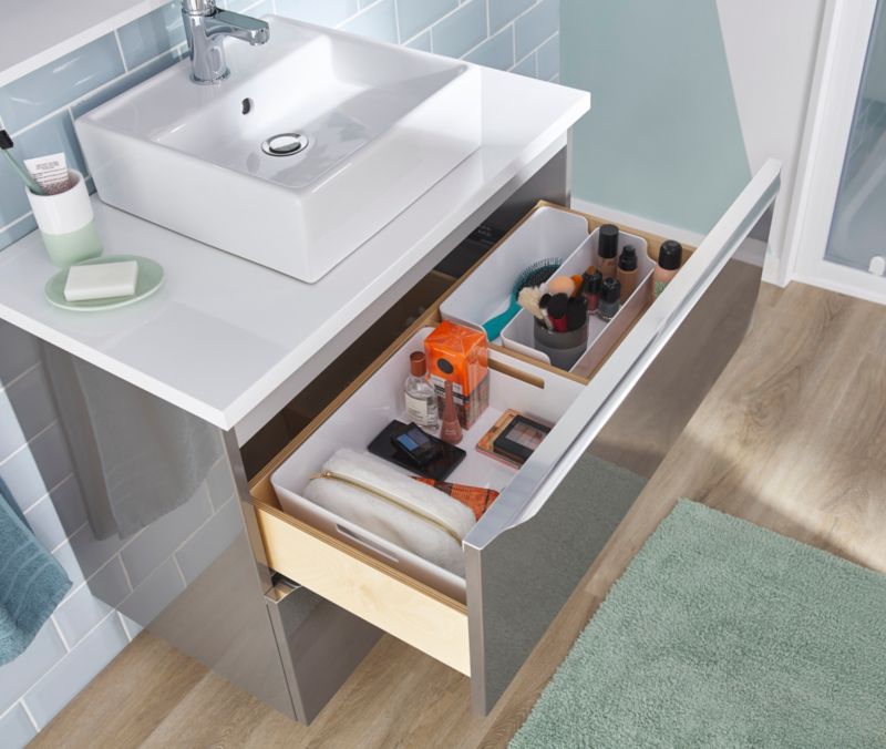 Szafka pod umywalkę GoodHome Imandra wisząca 80 cm antracyt