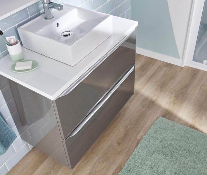 Szafka pod umywalkę GoodHome Imandra wisząca 80 cm antracyt