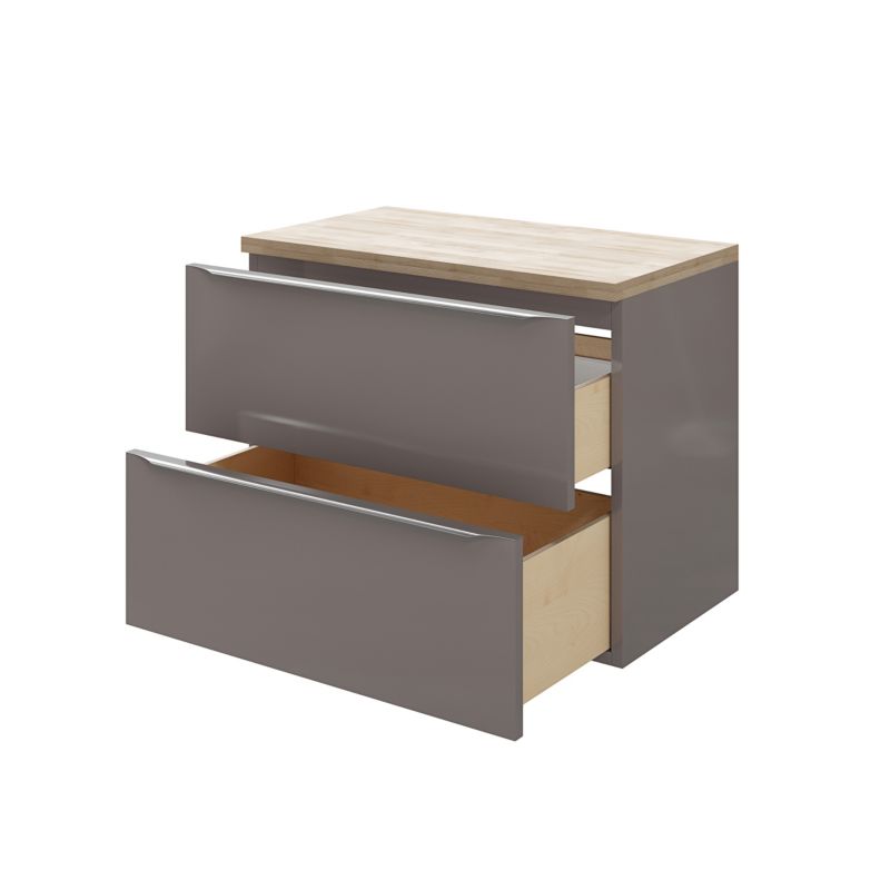 Szafka pod umywalkę GoodHome Imandra wisząca 80 cm antracyt