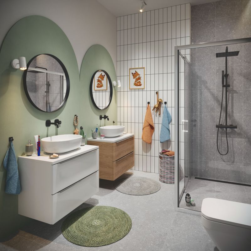 Szafka pod umywalkę GoodHome Imandra wisząca 80 cm biała
