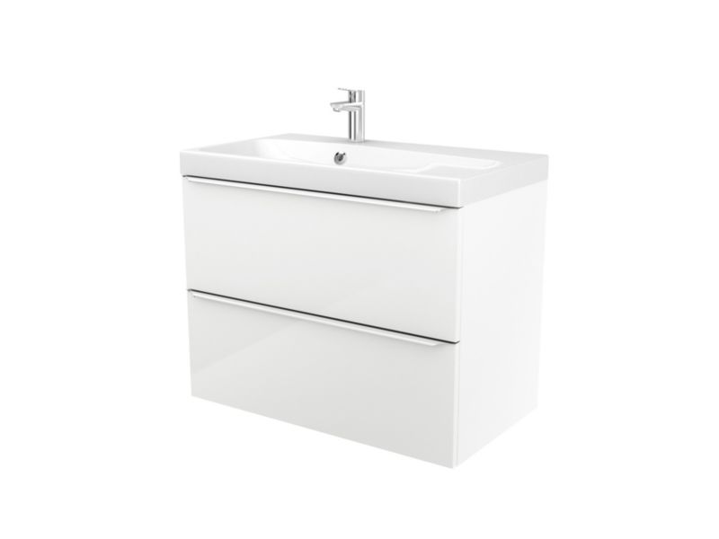 Szafka pod umywalkę GoodHome Imandra wisząca 80 cm biała