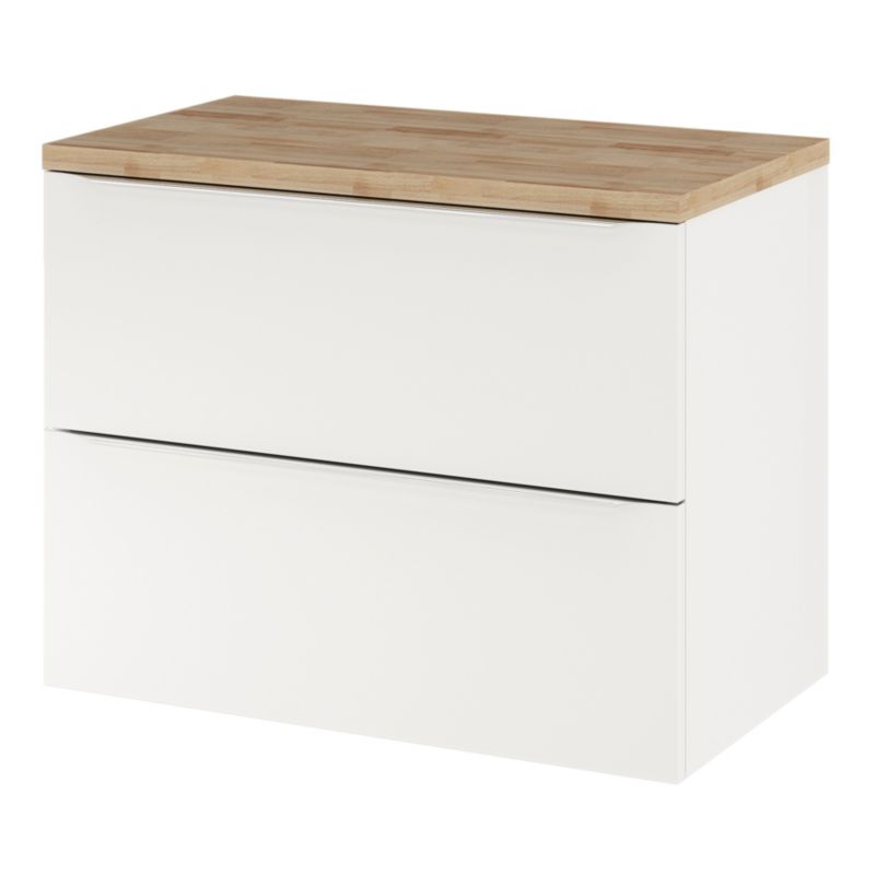 Szafka pod umywalkę GoodHome Imandra wisząca 80 cm biała