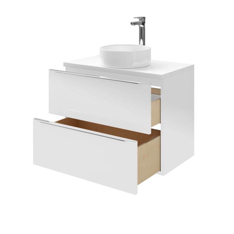 Szafka pod umywalkę GoodHome Imandra wisząca 80 cm biała