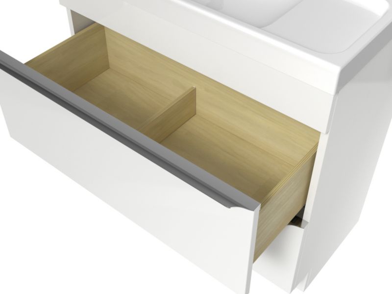 Szafka pod umywalkę GoodHome Imandra wisząca 80 cm biała
