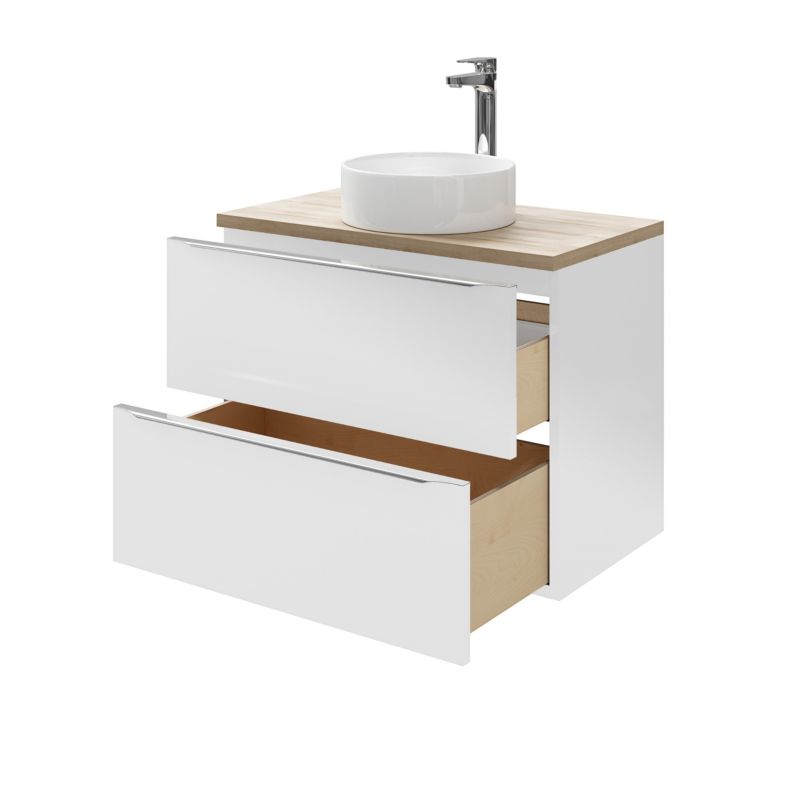 Szafka pod umywalkę GoodHome Imandra wisząca 80 cm biała
