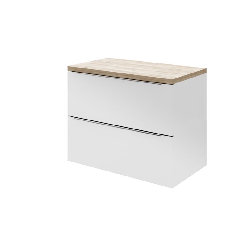 Szafka pod umywalkę GoodHome Imandra wisząca 80 cm biała