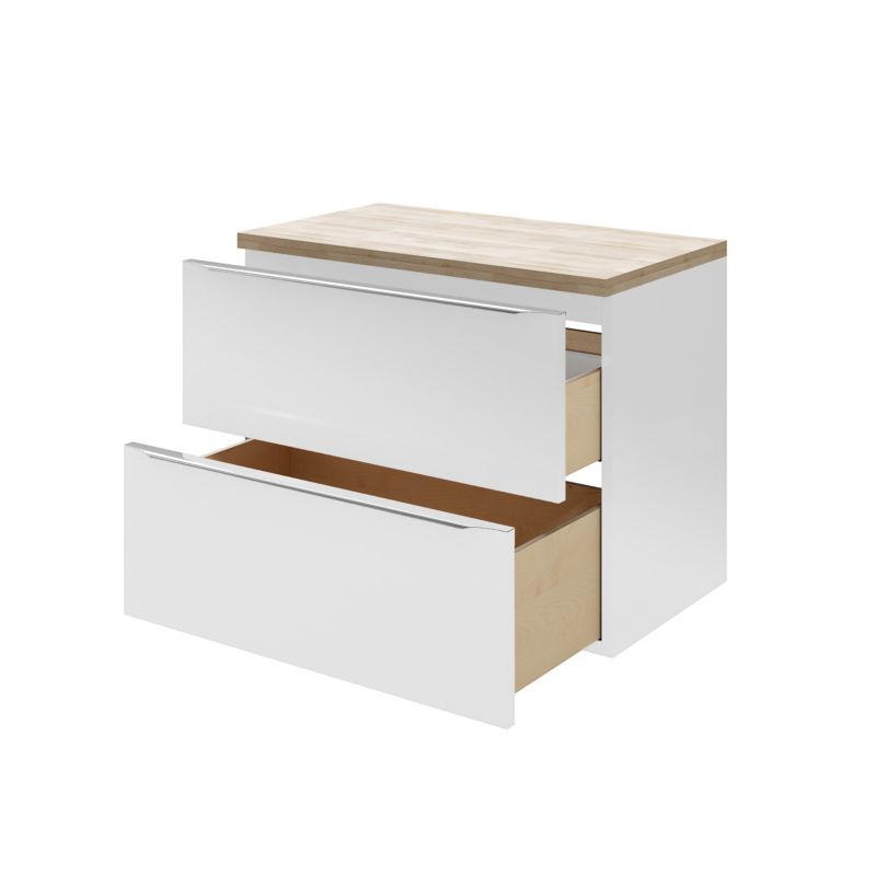 Szafka pod umywalkę GoodHome Imandra wisząca 80 cm biała
