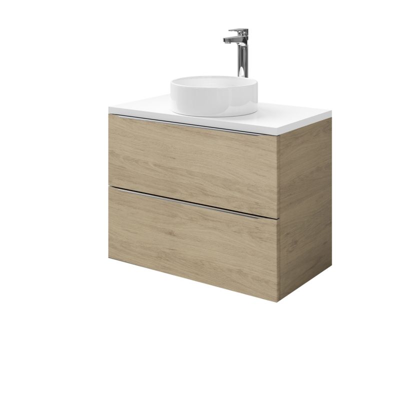 Szafka pod umywalkę GoodHome Imandra wisząca 80 cm dąb