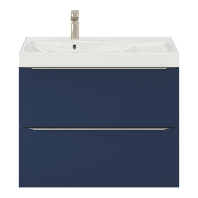 Szafka pod umywalkę GoodHome Imandra wisząca 80 cm granatowy mat