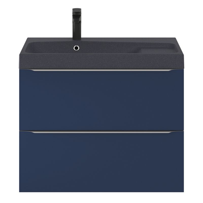 Szafka pod umywalkę GoodHome Imandra wisząca 80 cm granatowy mat