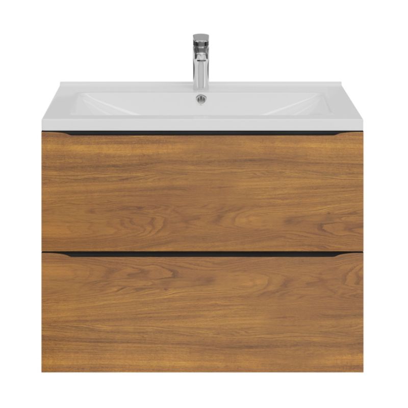 Szafka pod umywalkę GoodHome Imandra wisząca 80 cm orzech