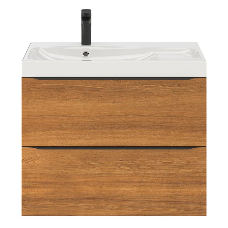 Szafka pod umywalkę GoodHome Imandra wisząca 80 cm orzech