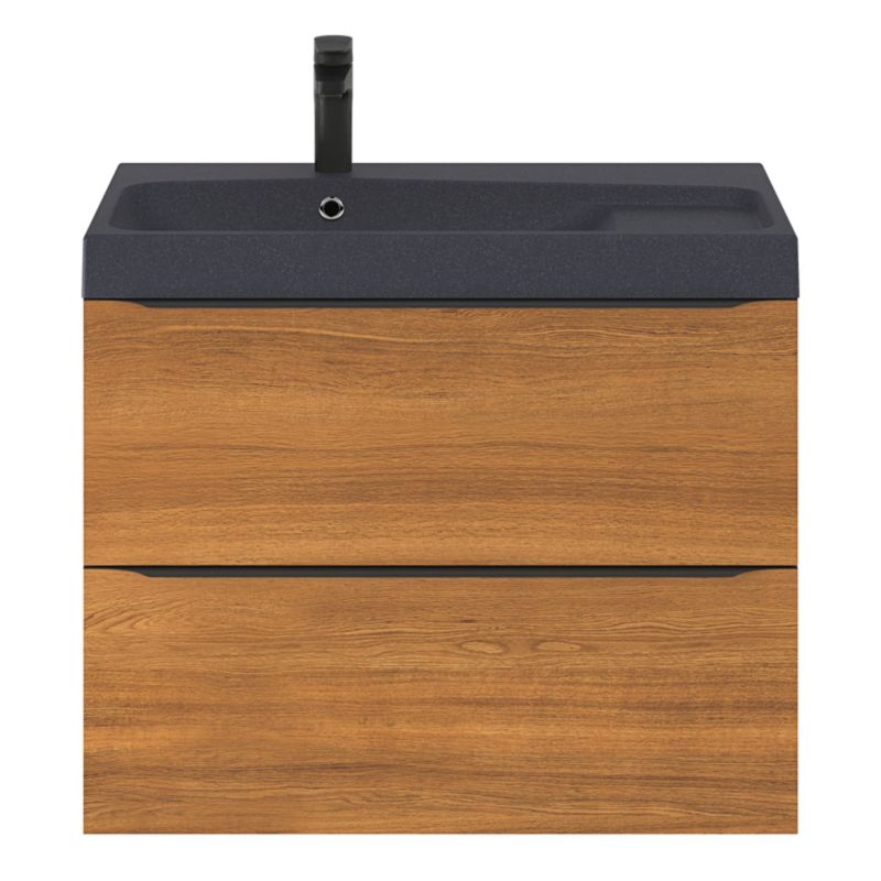 Szafka pod umywalkę GoodHome Imandra wisząca 80 cm orzech