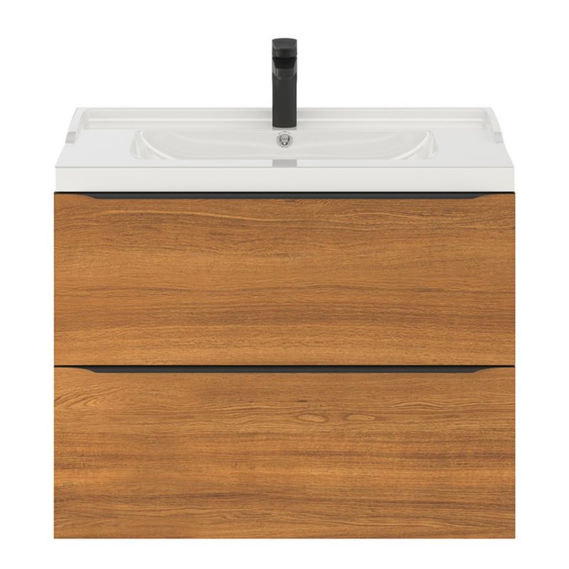 Szafka pod umywalkę GoodHome Imandra wisząca 80 cm orzech