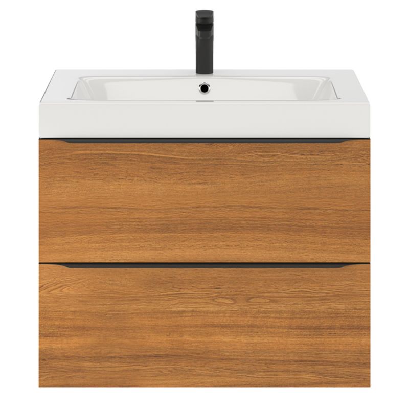 Szafka pod umywalkę GoodHome Imandra wisząca 80 cm orzech