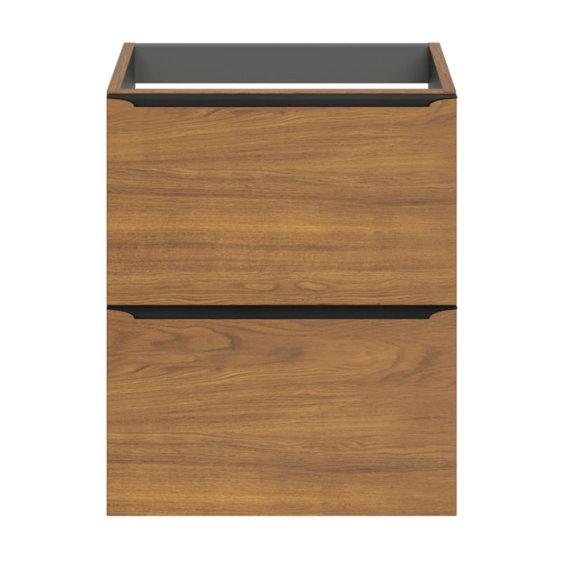 Szafka pod umywalkę Goodhome Imandra wisząca Slim 50 cm orzech