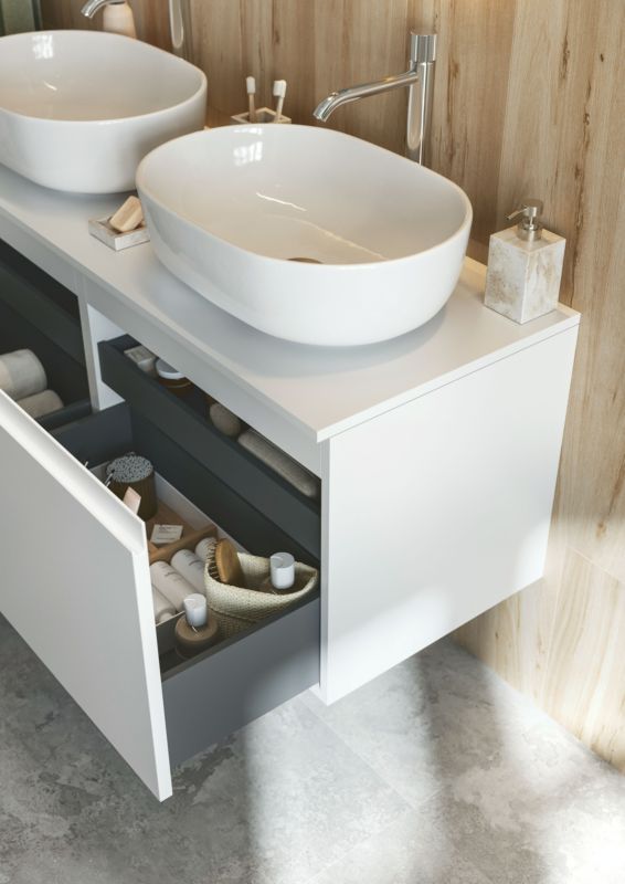 Szafka pod umywalkę GoodHome Levanna 120 cm biała