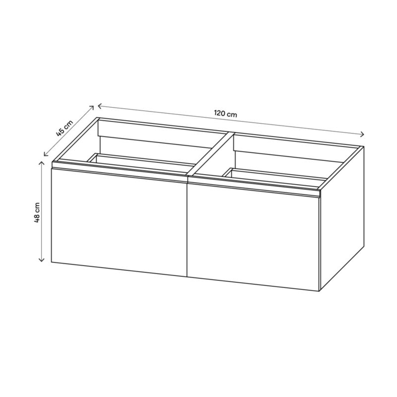 Szafka pod umywalkę GoodHome Levanna 120 cm biała
