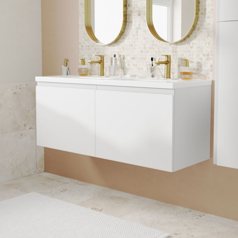Szafka pod umywalkę GoodHome Levanna 120 cm biała