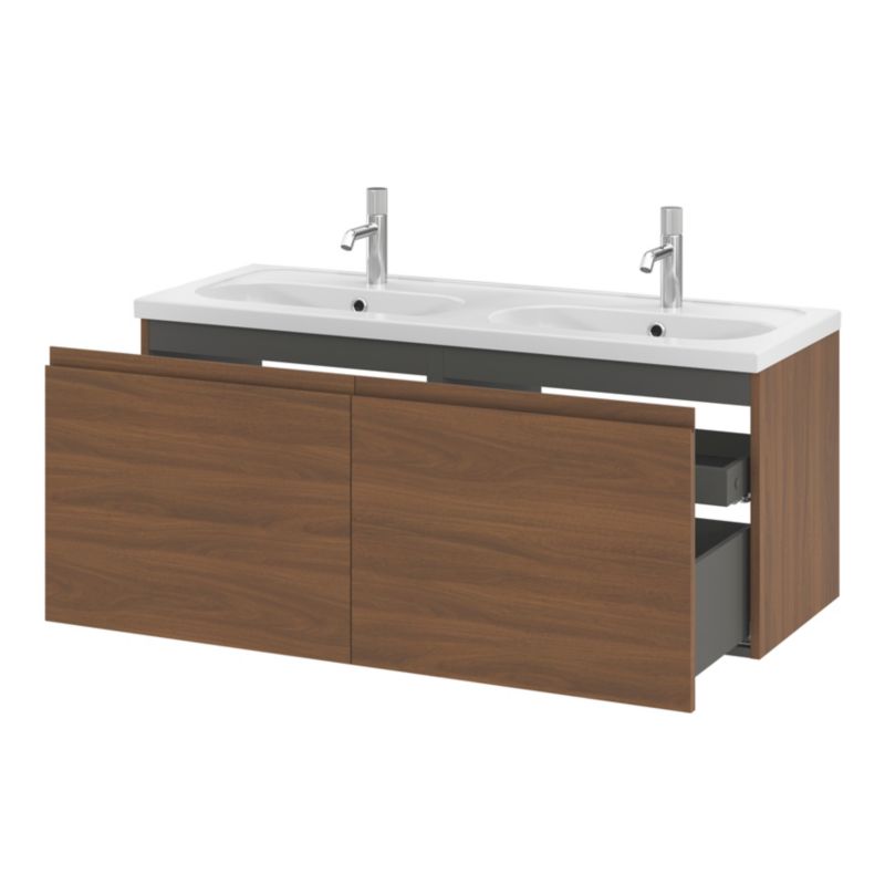 Szafka pod umywalkę GoodHome Levanna 120 cm orzech