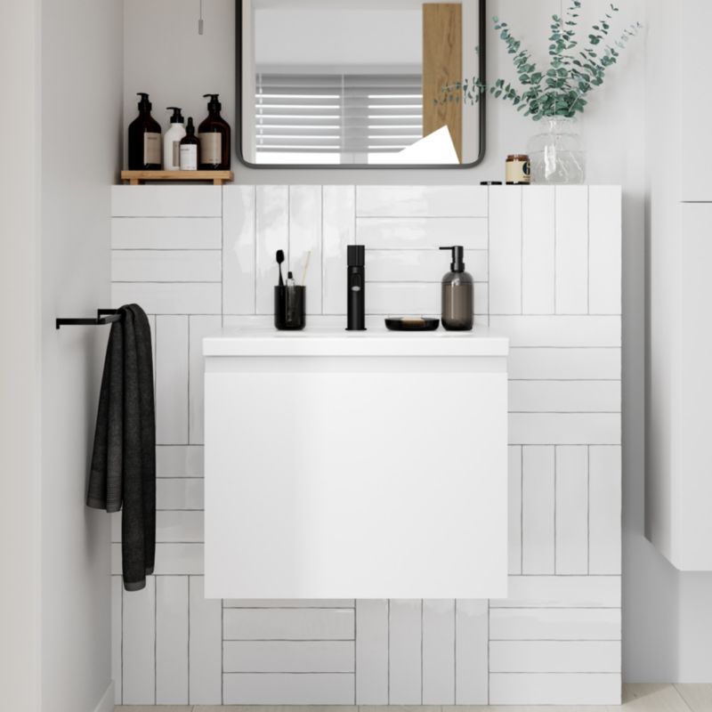 Szafka pod umywalkę GoodHome Levanna 60 cm biała
