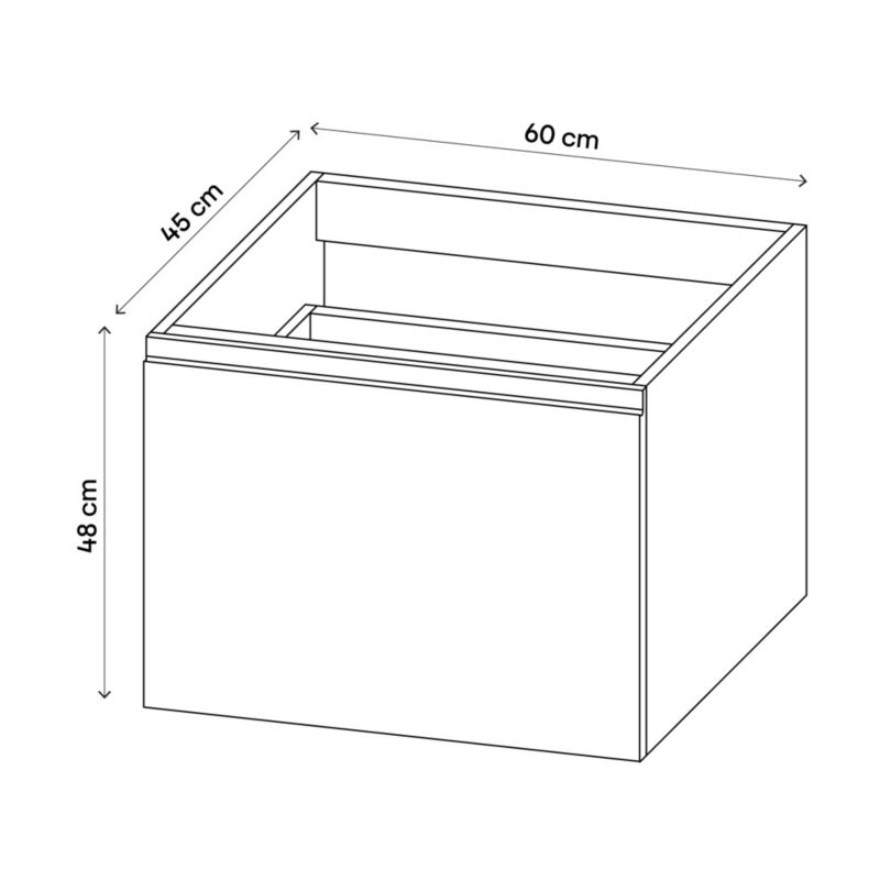 Szafka pod umywalkę GoodHome Levanna 60 cm biała
