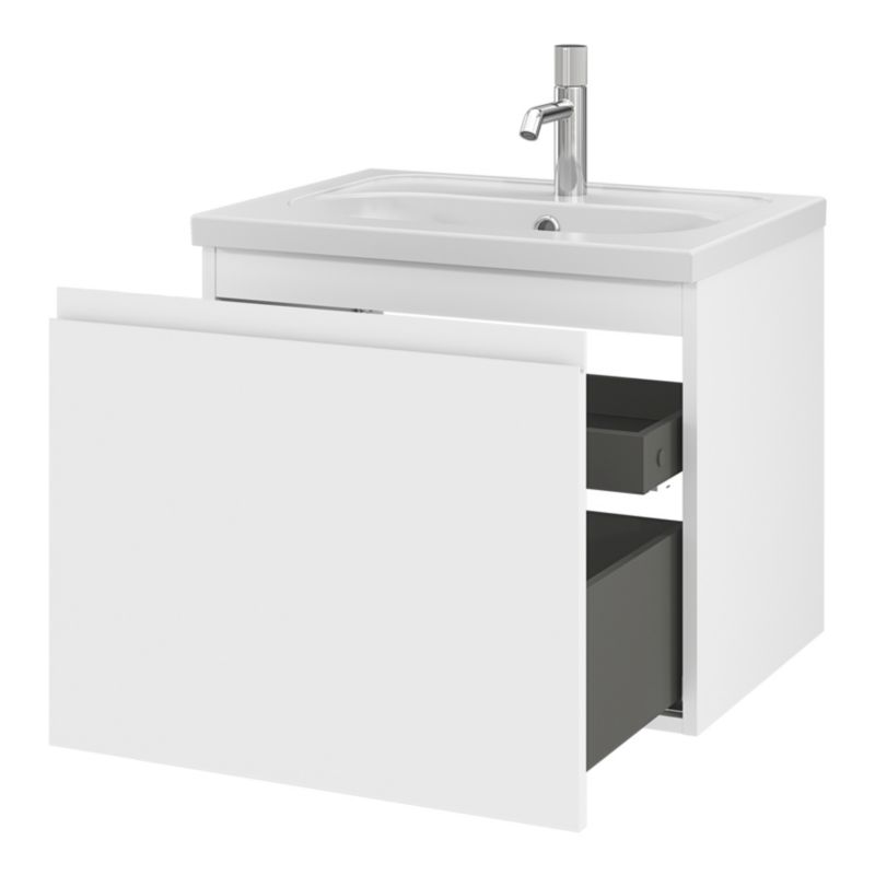 Szafka pod umywalkę GoodHome Levanna 60 cm biała