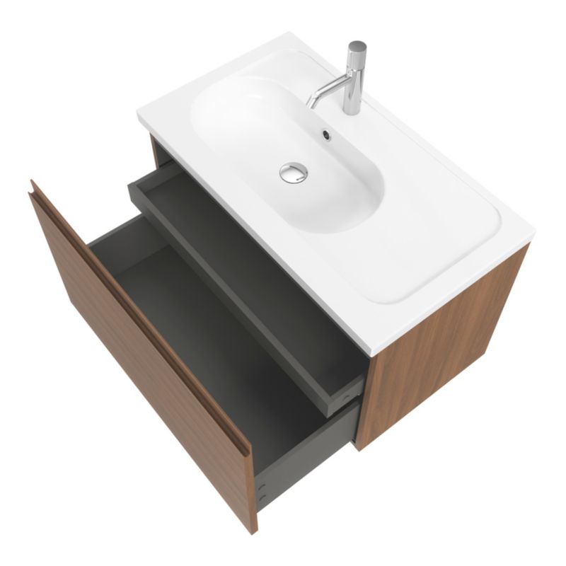 Szafka pod umywalkę GoodHome Levanna 80 cm orzech