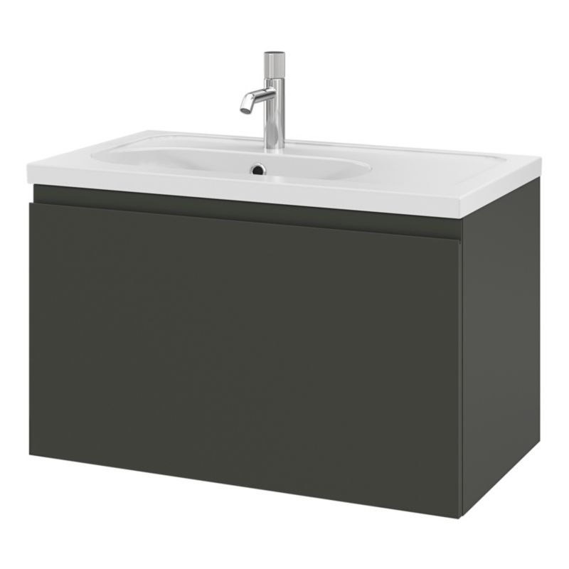Szafka pod umywalkę GoodHome Levanna 80 cm szara