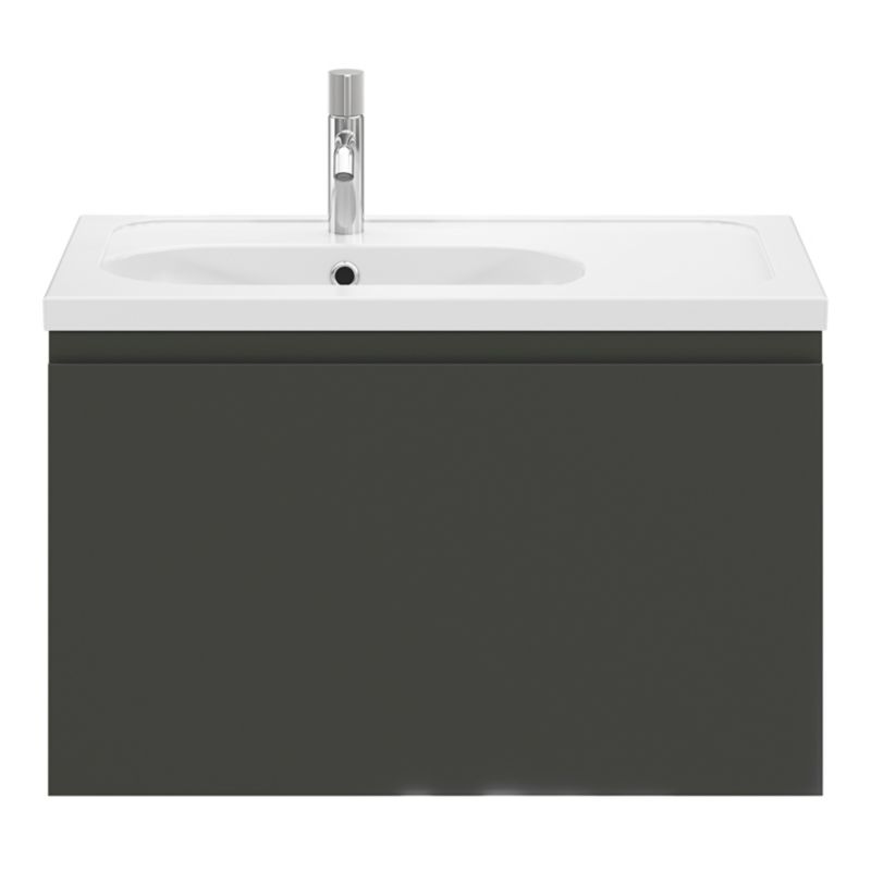 Szafka pod umywalkę GoodHome Levanna 80 cm szara
