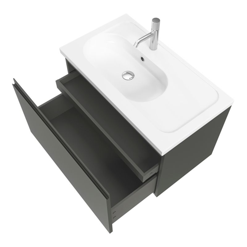 Szafka pod umywalkę GoodHome Levanna 80 cm szara